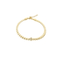 bracciale snake cuori gold con cuore