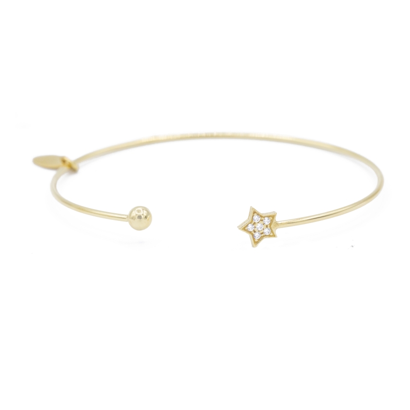 bracciale rigido con stella gold