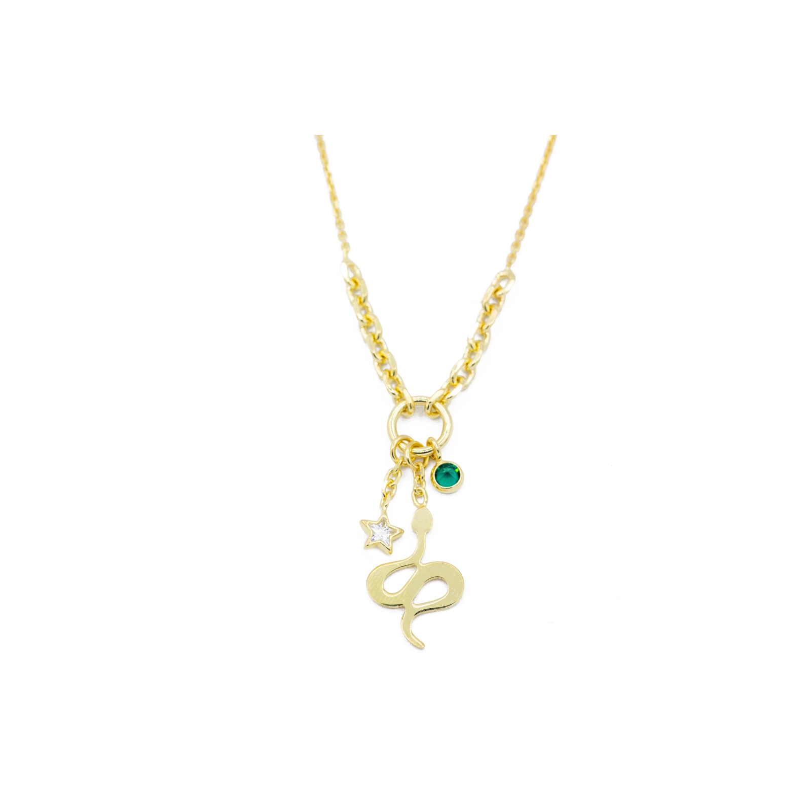 collana stellina e serpente gold