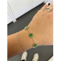 bracciale fiori (acciaio) verde