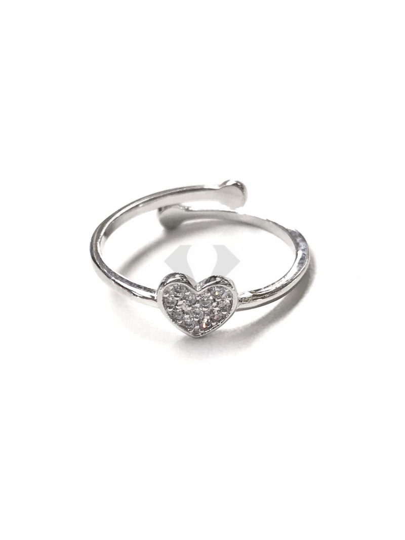 Acquista ora anello cuoricino pavè su elefantebianco.jewelry