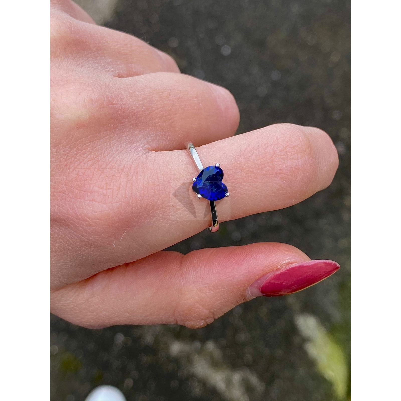 Anello Amore eternit cuore blu