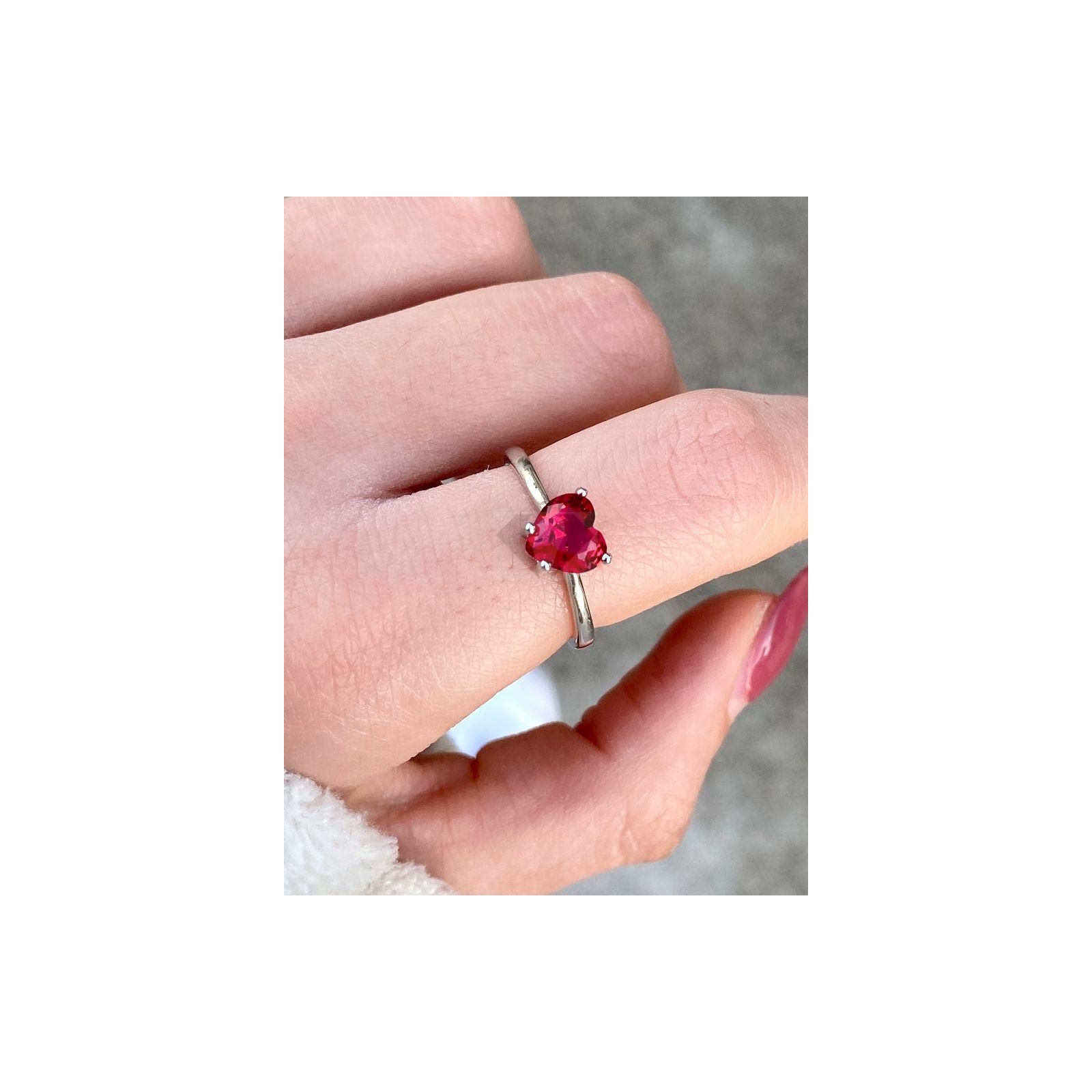 Anello Amore eternit cuore rosso