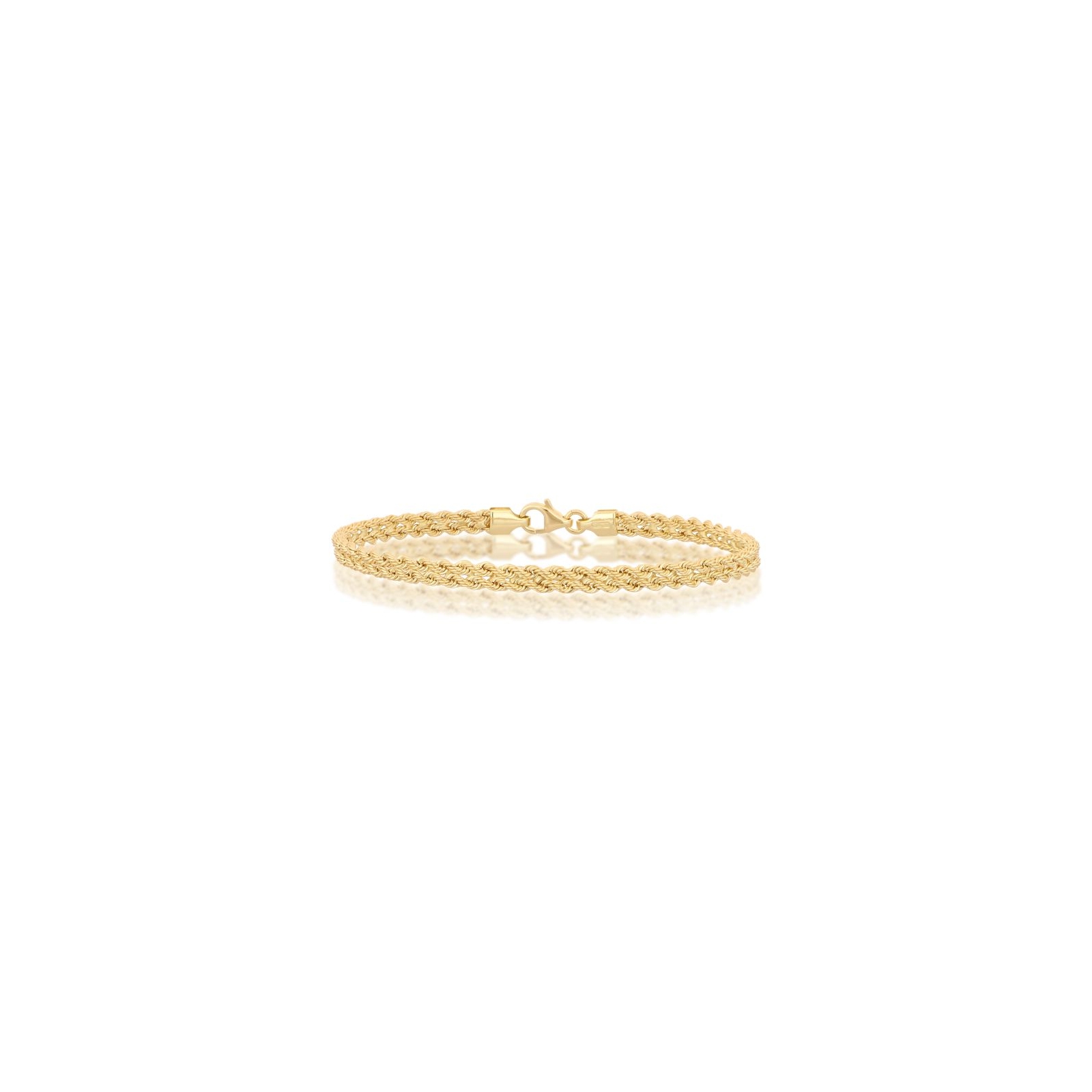 bracciale doppia fune oro 750