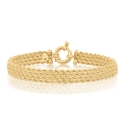 bracciale 4 fili fune oro 750