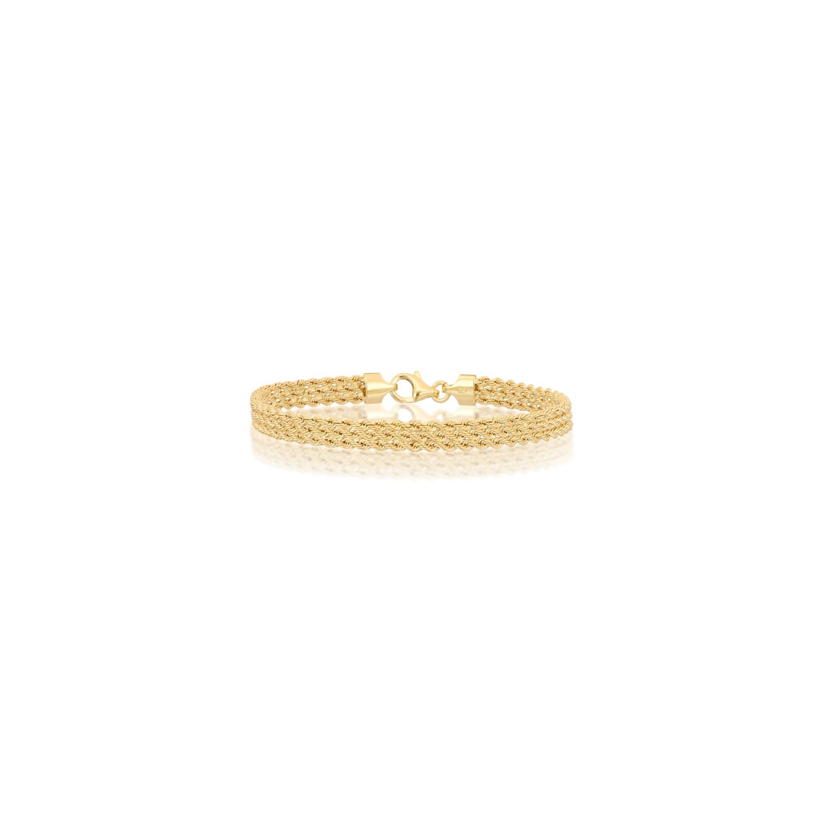 bracciale 3 fili fune oro 750