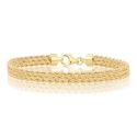 bracciale 3 fili fune oro 750