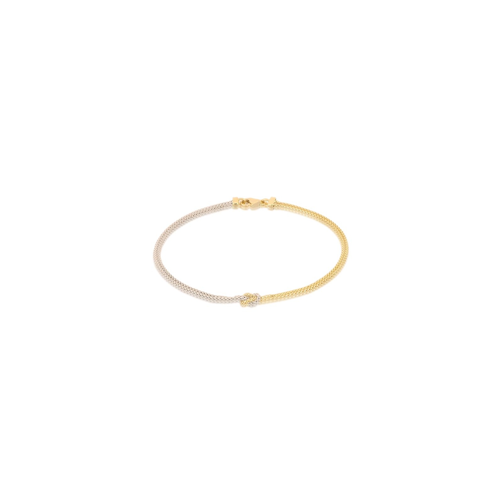 bracciale nodo bicolore oro 750