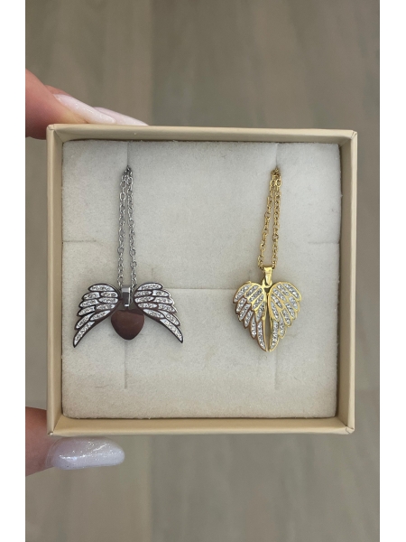 Acquista ora Collana ali che si apre su elefantebianco.jewelry