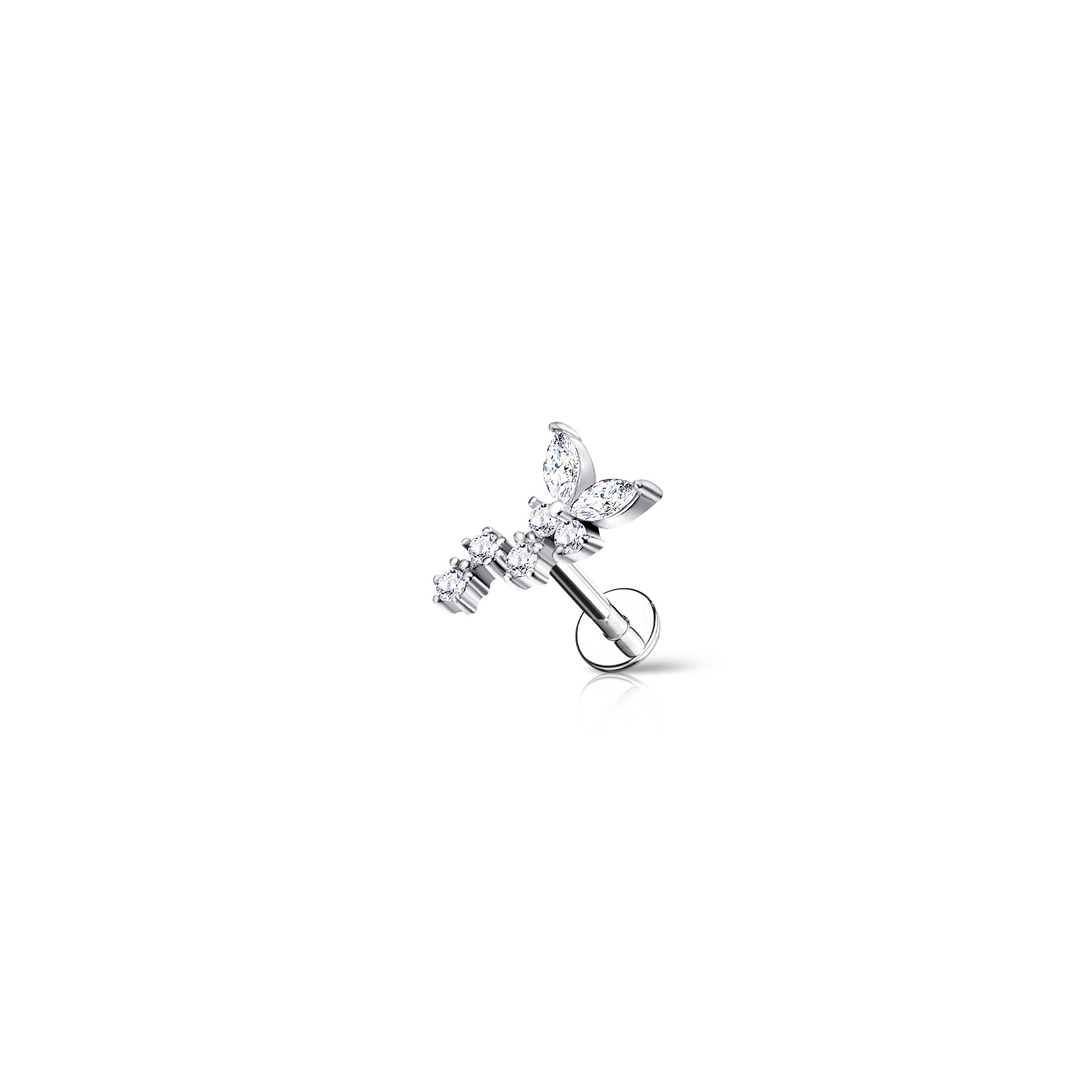 piercing petali e zirconi a scalare