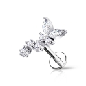 piercing petali e zirconi a scalare