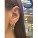 cerchietti taglio brillante pendente rosa base gold
