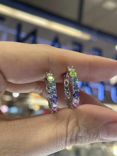 Acquista ora cerchietti multicolore avanti e dietro su elefantebianco.jewelry 2