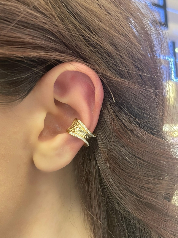 ear cuff martellato