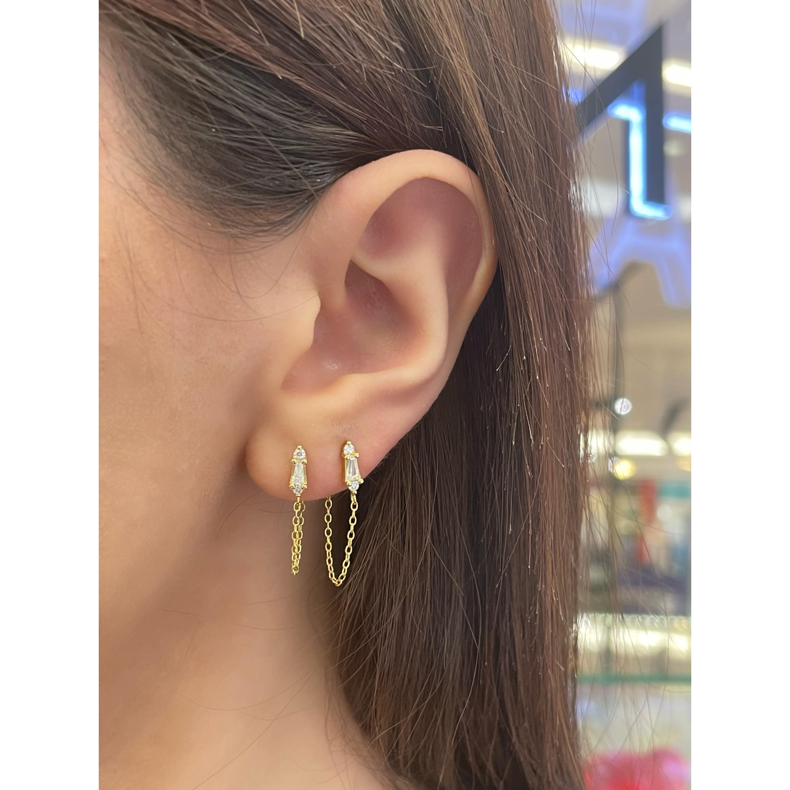 catena con baguette gold
