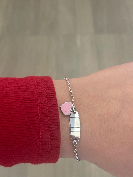Acquista ora bracciale bimba cuore rosa su elefantebianco.jewelry