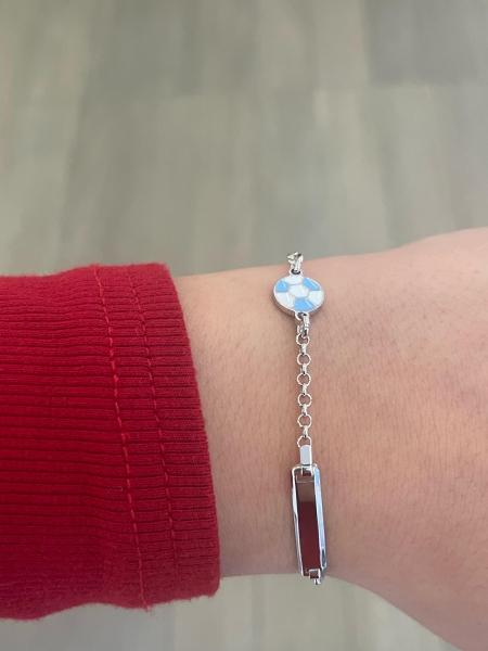 Acquista ora bracciale bimbo pallone su elefantebianco.jewelry