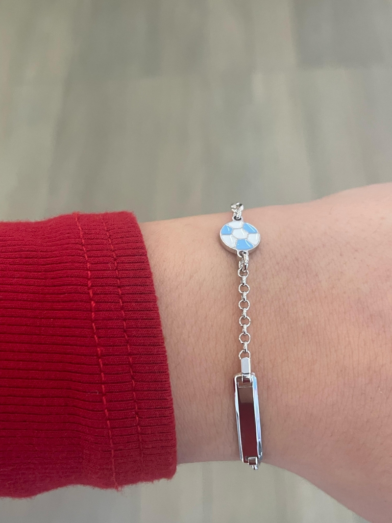 Acquista ora bracciale bimbo pallone su elefantebianco.jewelry