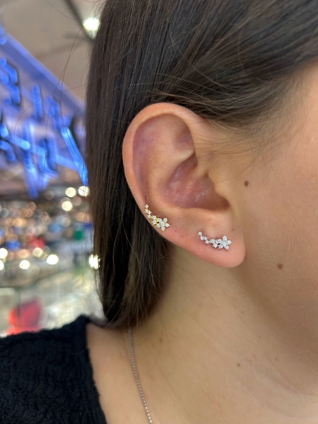 Acquista ora orecchini mini stelline che salgono su elefantebianco.jewelry 2