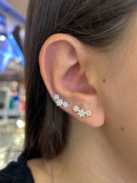 Acquista ora orecchini mini tre stelline su elefantebianco.jewelry 2