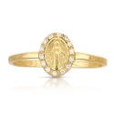 anello madonna miracolosa oro 750