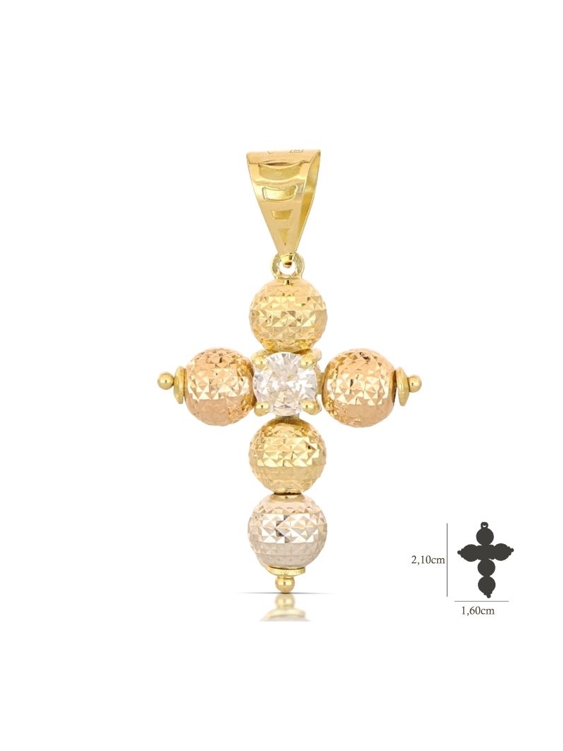 Acquista ora ciondolo croce milleluci con zircone oro 750 su elefantebianco.jewelry