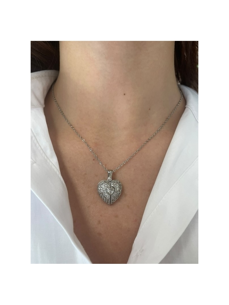 Collana cuore che si apre incisione omaggio