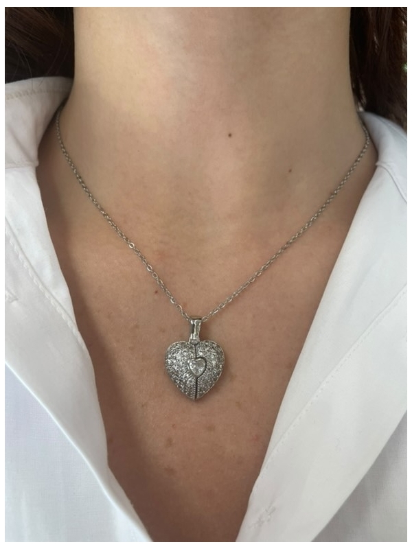 Collana cuore che si apre incisione omaggio