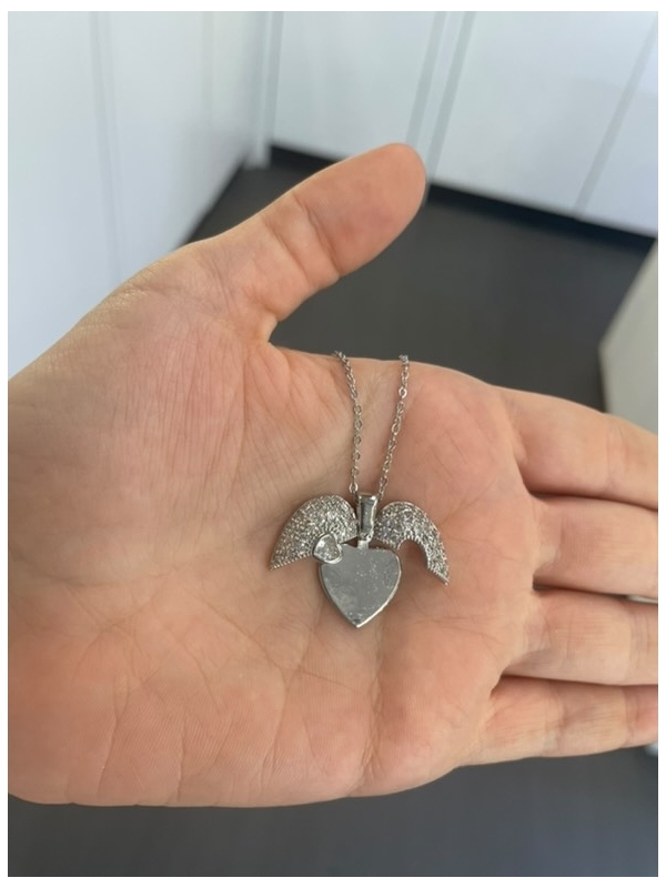 Collana cuore che si apre incisione omaggio