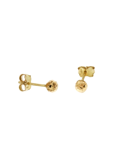 Acquista ora orecchini sfera sfacettata oro 750 giallo su elefantebianco.jewelry