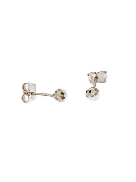 Acquista ora orecchini sfera sfacettata oro 750 bianco su elefantebianco.jewelry