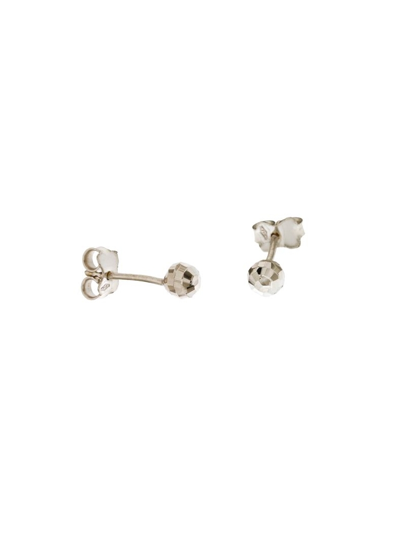 Acquista ora orecchini sfera sfacettata oro 750 bianco su elefantebianco.jewelry