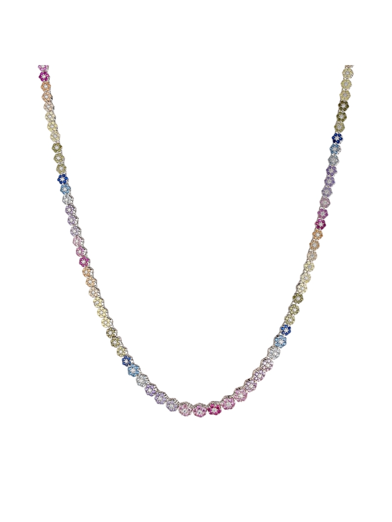 collana fiori multicolore
