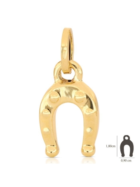 Acquista ora ciondolo ferro di cavallo scaramantico portafortuna oro 750 su elefantebianco.jewelry