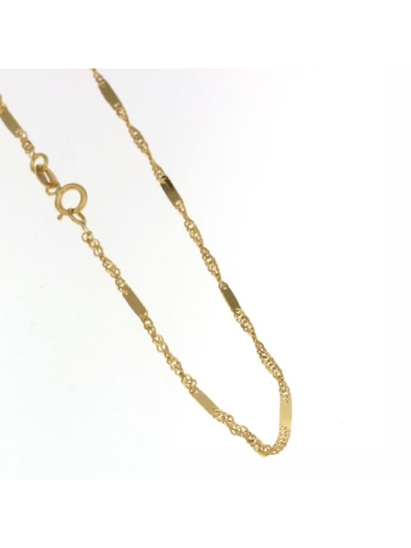 Acquista ora catenina singapore alternata oro 750 su elefantebianco.jewelry