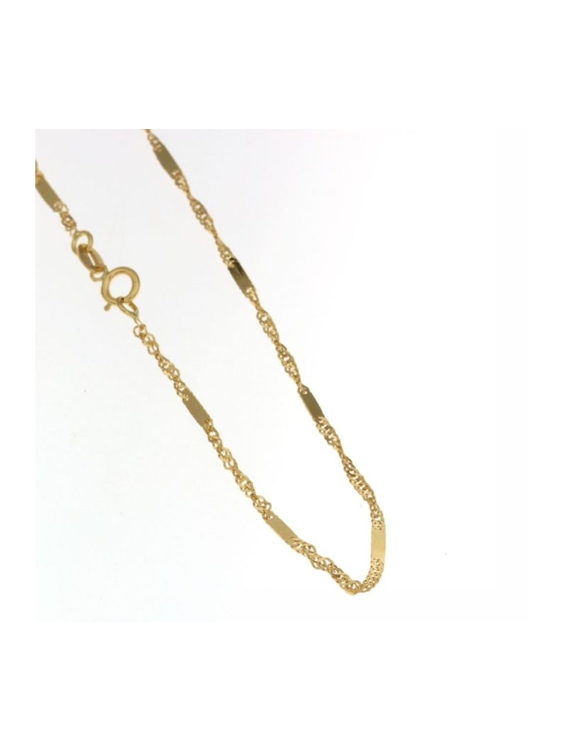 Acquista ora catenina singapore alternata oro 750 su elefantebianco.jewelry