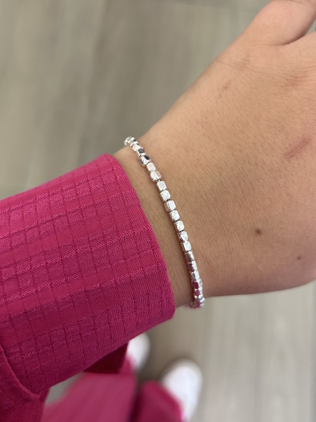 bracciale quadratini bianco modello dodo