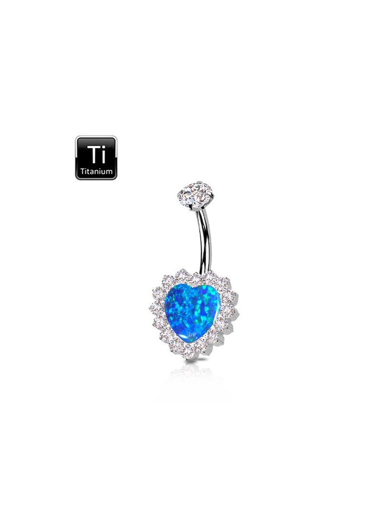 ombelico cuore blu fluo