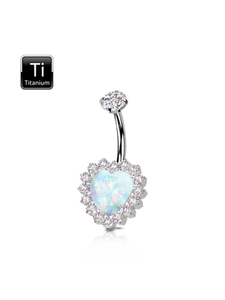 ombelico cuore bianco fluo