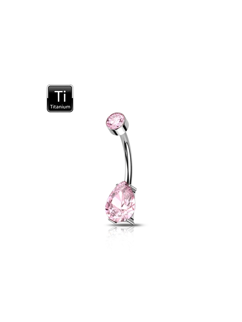 Acquista ora ombelico goccia e brillantino rosa su elefantebianco.jewelry