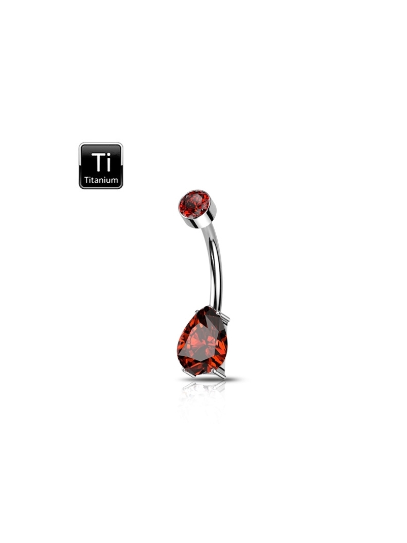 Acquista ora ombelico goccia e brillantino rosso su elefantebianco.jewelry