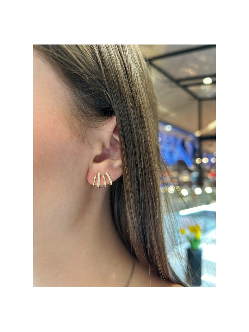Acquista ora orecchini cuffia con zirconi su elefantebianco.jewelry