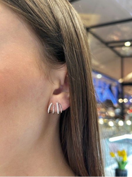 Acquista ora orecchini cuffia con zirconi su elefantebianco.jewelry 2