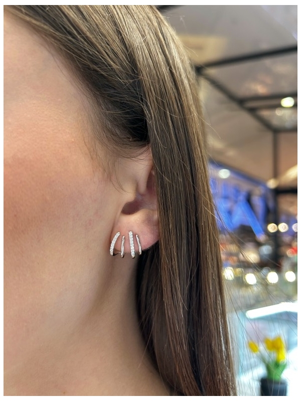 Acquista ora orecchini cuffia con zirconi su elefantebianco.jewelry