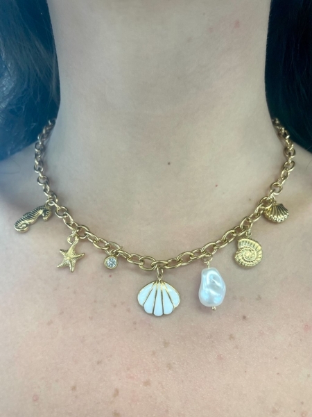 Acquista ora collana con charms marini su elefantebianco.jewelry