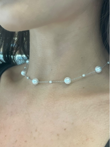Acquista ora collana perle girocollo su elefantebianco.jewelry