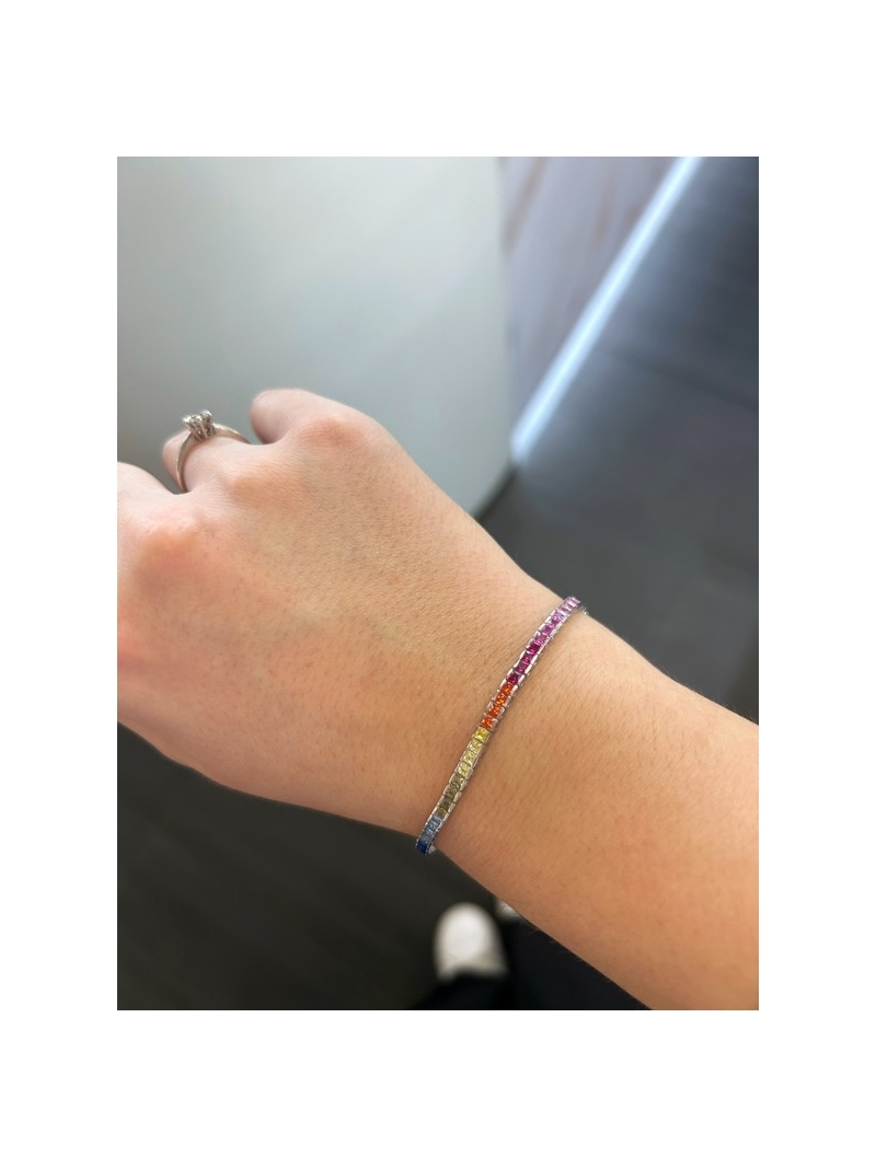 Acquista ora tennis carrè multicolore su elefantebianco.jewelry