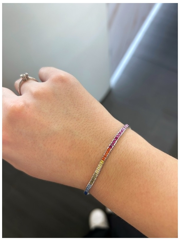 Acquista ora tennis carrè multicolore su elefantebianco.jewelry