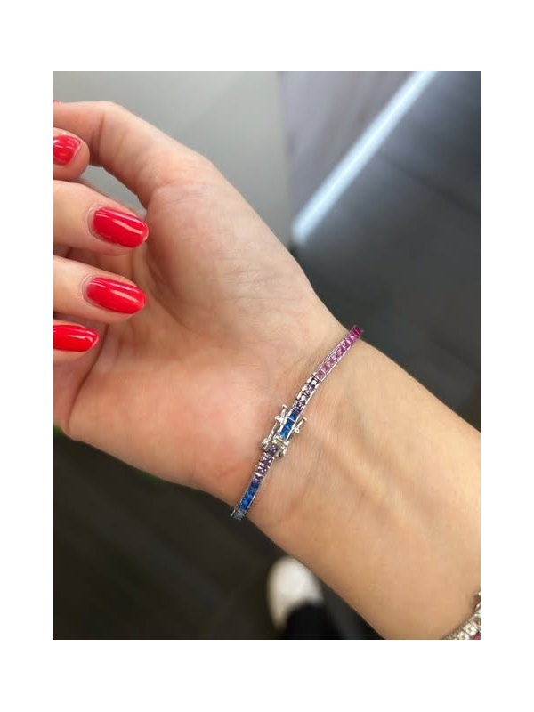 Acquista ora tennis carrè multicolore su elefantebianco.jewelry