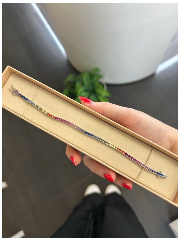 Acquista ora tennis carrè multicolore su elefantebianco.jewelry